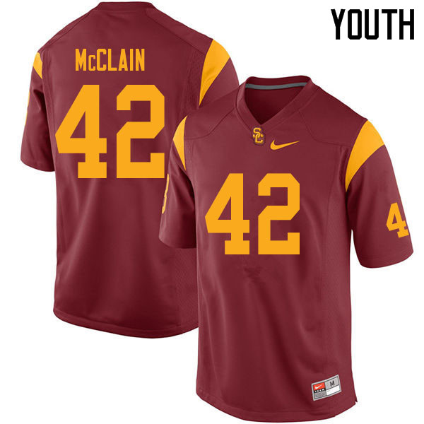 Youth #42 Abdul-Malik McClain USC Trojans College Football Jerseys Sale-Cardinal